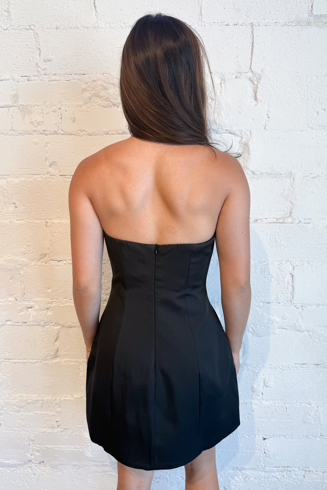Harper Mini Dress Black Back, adeline boutique, dallas boutique, boutique 