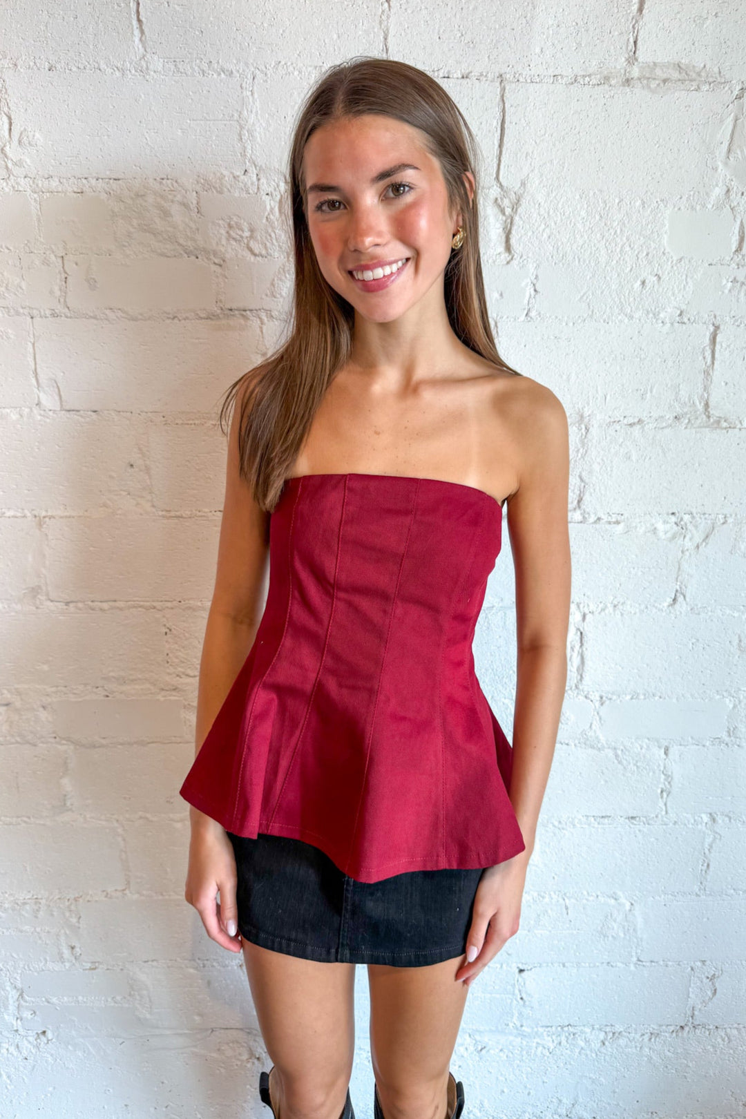 Harvest Honey Top, Strapless Top, Tube Top, Tops, Game Day Outfits, Adeline Boutique, Dallas Boutique