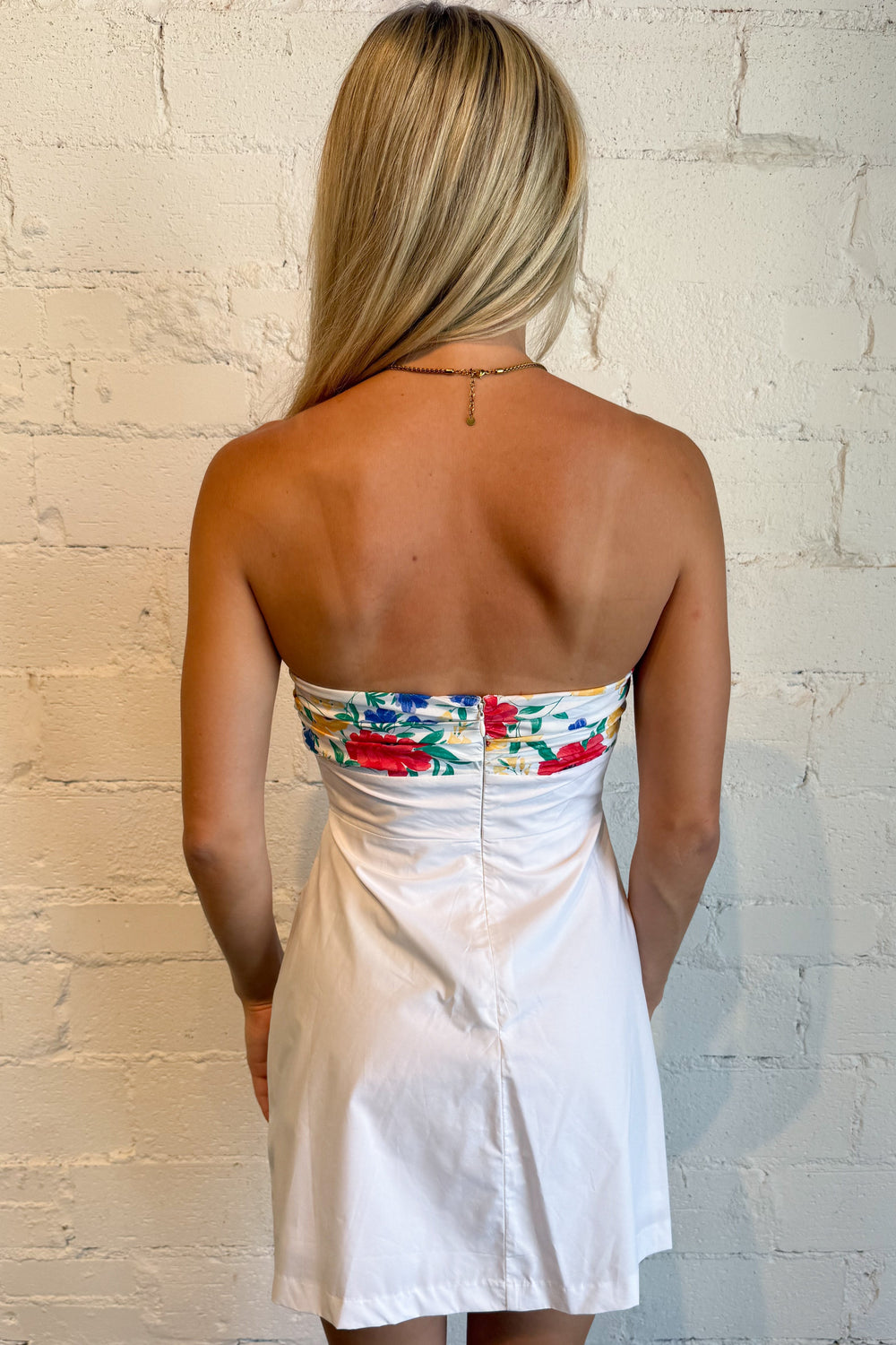 Haylie Strapless Mini Dress Back, adeline boutique, dallas boutique, boutique