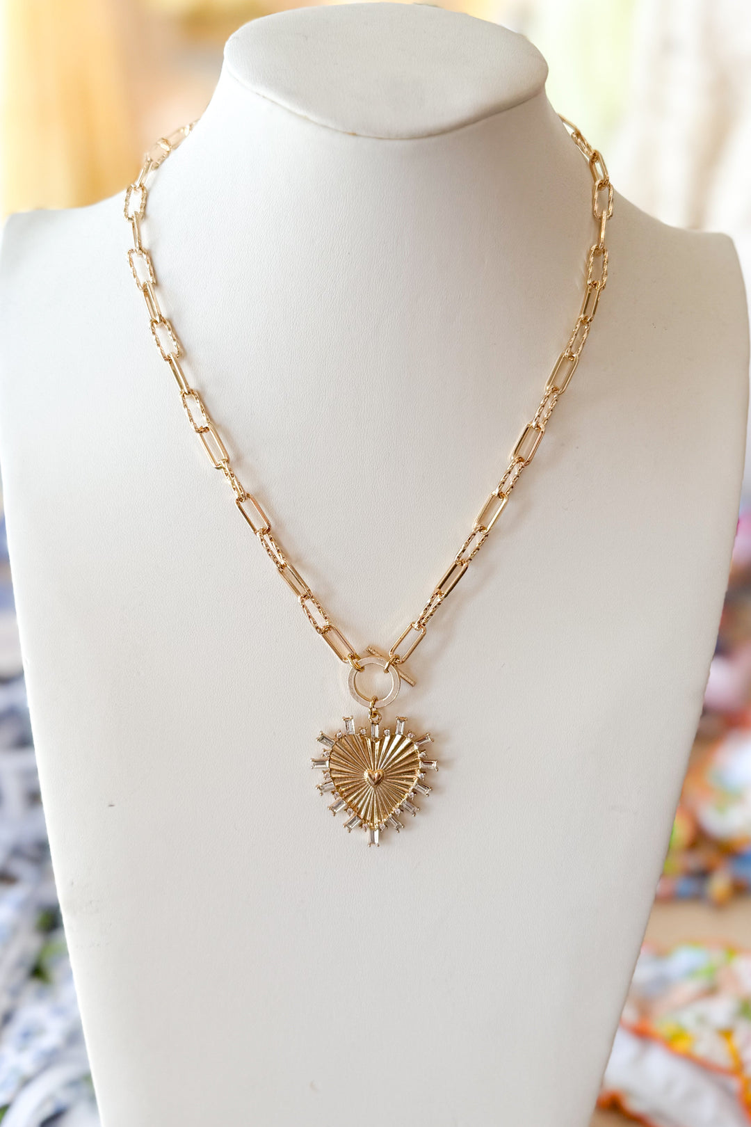 Heart of Gold Necklace, necklace, necklaces, jewelry, dallas boutique, adeline boutique, boutique