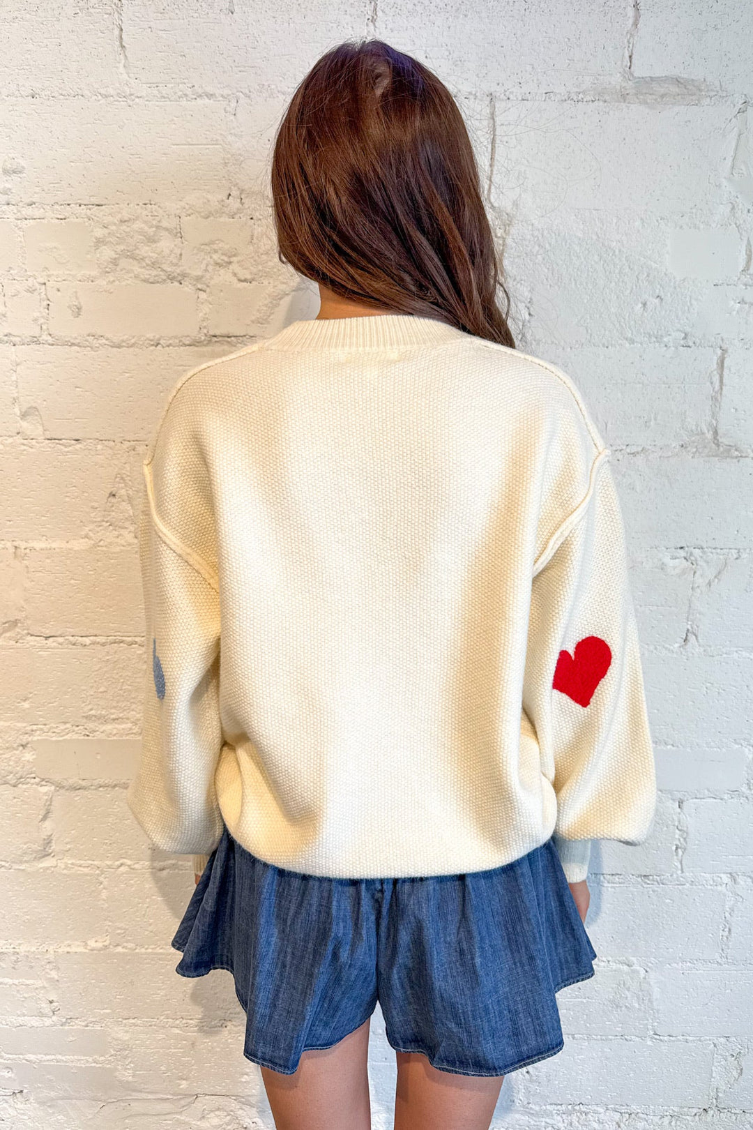 Hearts All Over Sweater, Valentines Sweaters, Sweaters, Knit Sweaters, Long Sleeve Tops, Valentines Styles, Adeline Boutique, Dallas Boutique