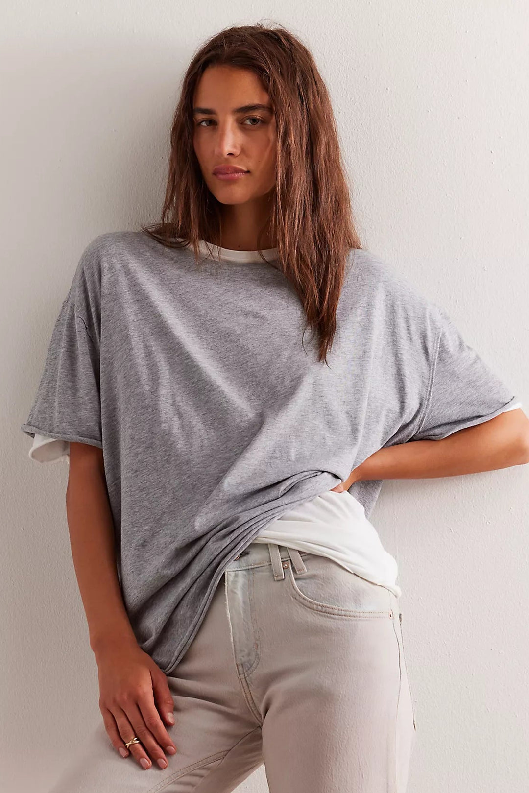 Free People Nina Tee, Basic Top, Short Sleeve Tops, Oversized Tee, Adeline Boutique, Dallas Boutique, Free People Tops