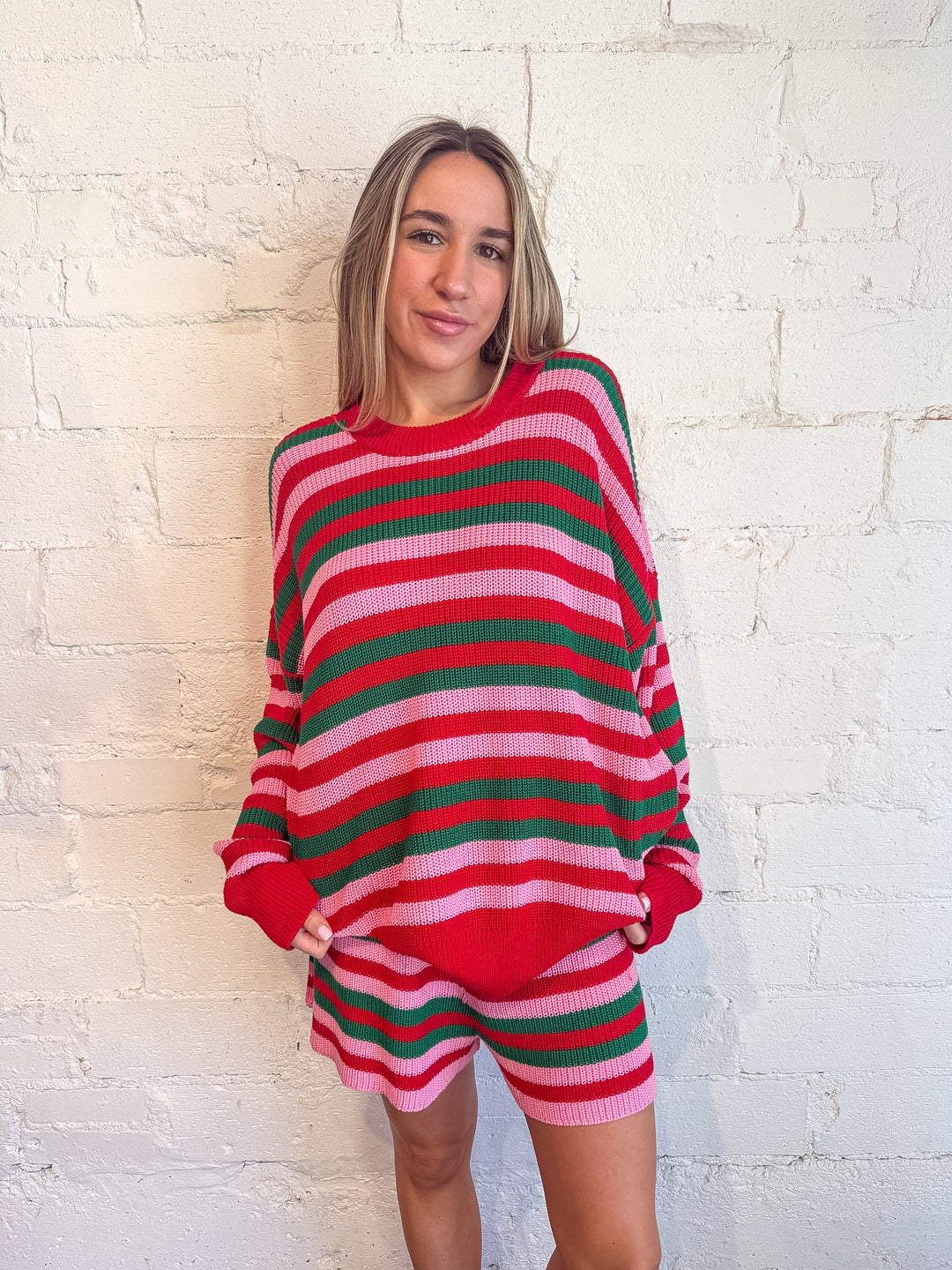 Holiday Striped Lounge Shorts, Striped shorts