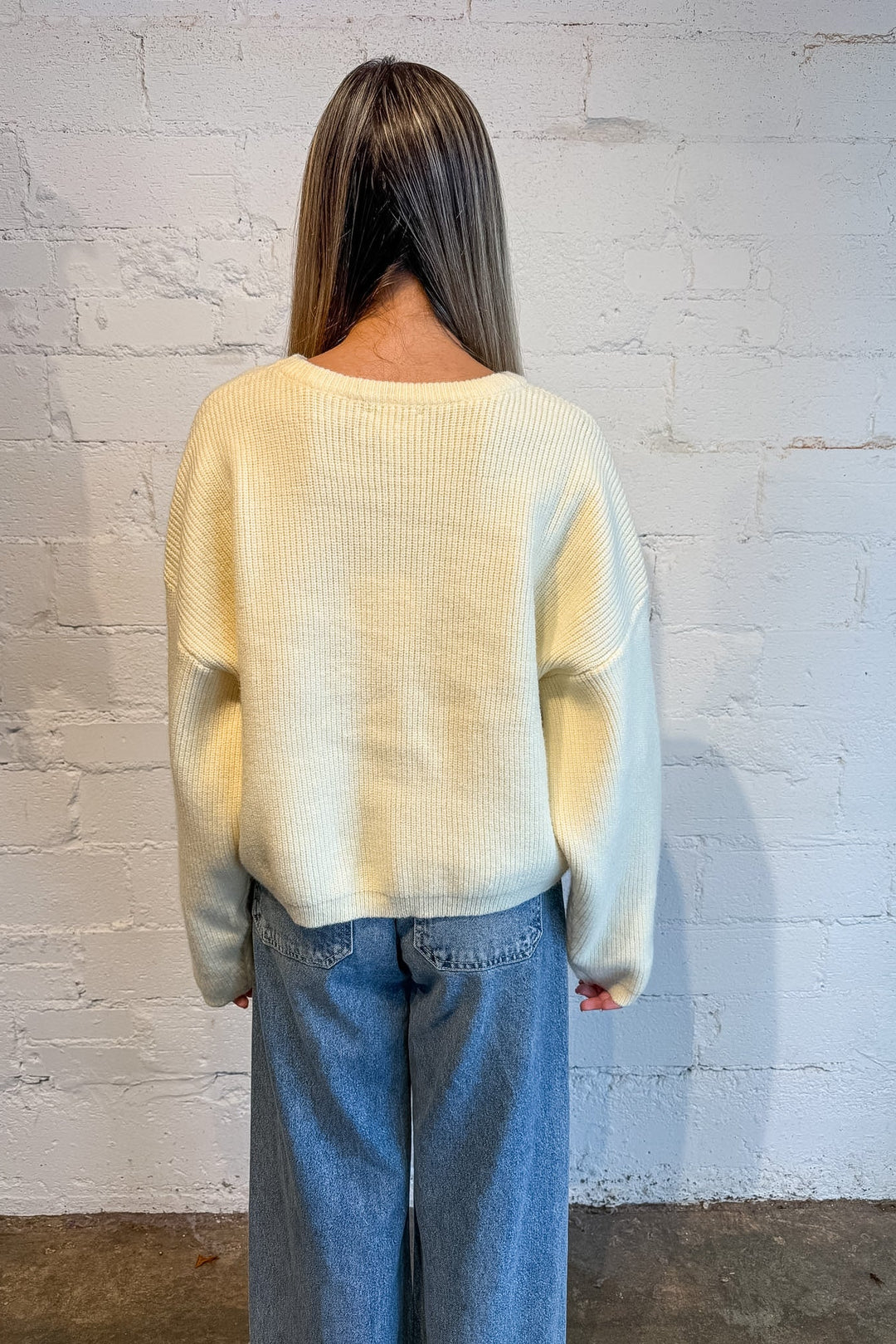 Holly Jolly Sweater, Cream Sweater, Christmas Sweater