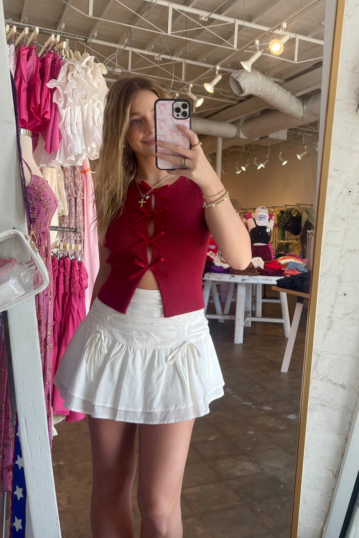 Girly Girl Bow Top, Tops, Adeline, Adeline, dallas boutique, dallas texas, texas boutique, women's boutique dallas, adeline boutique, dallas boutique, trendy boutique, affordable boutique