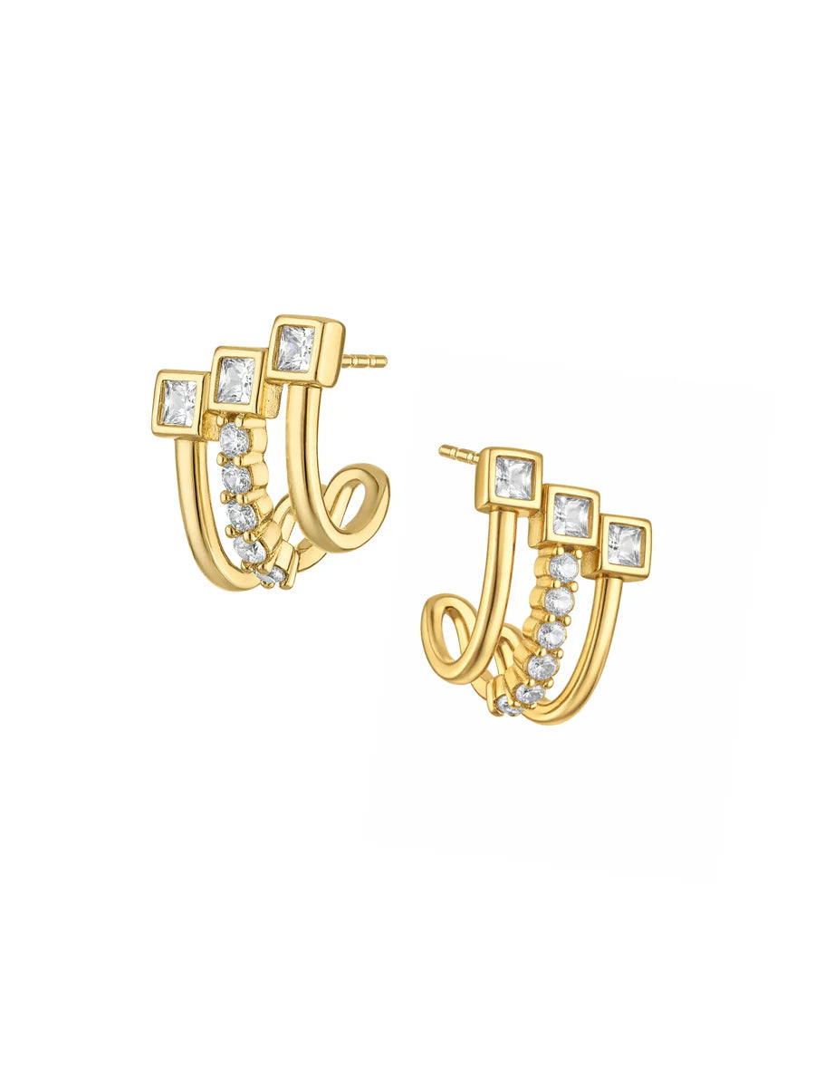 Isabelle Triple Stud Earrings