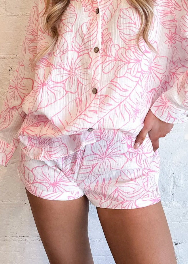 Tropicana Dream Shorts, Shorts, Vintage Havana, Adeline, dallas boutique, dallas texas, texas boutique, women's boutique dallas, adeline boutique, dallas boutique, trendy boutique, affordable boutique