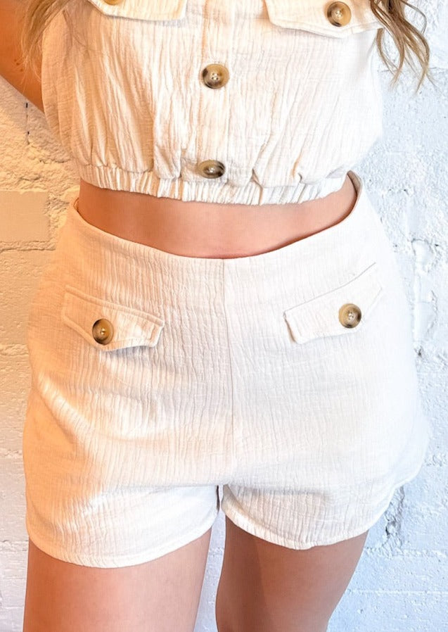 Button Detail Shorts, Shorts, Adeline, Adeline, dallas boutique, dallas texas, texas boutique, women's boutique dallas, adeline boutique, dallas boutique, trendy boutique, affordable boutique