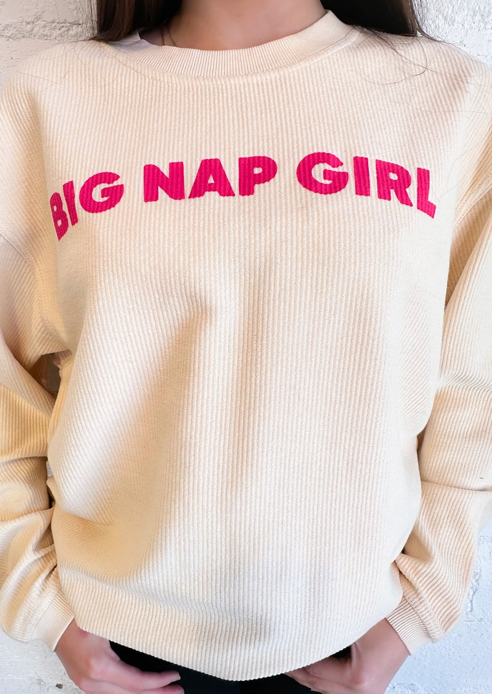 Big Nap Girl Neon Corded Sweatshirt, Tops, Adeline, Adeline, dallas boutique, dallas texas, texas boutique, women's boutique dallas, adeline boutique, dallas boutique, trendy boutique, affordable boutique