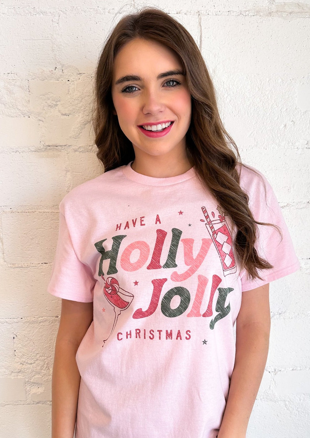 Holly Jolly Christmas Oversize Tee, Tops, Adeline, Adeline, dallas boutique, dallas texas, texas boutique, women's boutique dallas, adeline boutique, dallas boutique, trendy boutique, affordable boutique