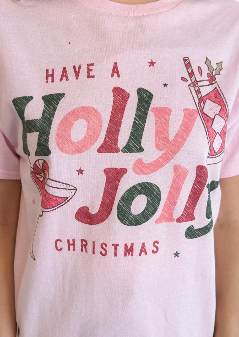 Holly Jolly Christmas Oversize Tee, Tops, Adeline, Adeline, dallas boutique, dallas texas, texas boutique, women's boutique dallas, adeline boutique, dallas boutique, trendy boutique, affordable boutique