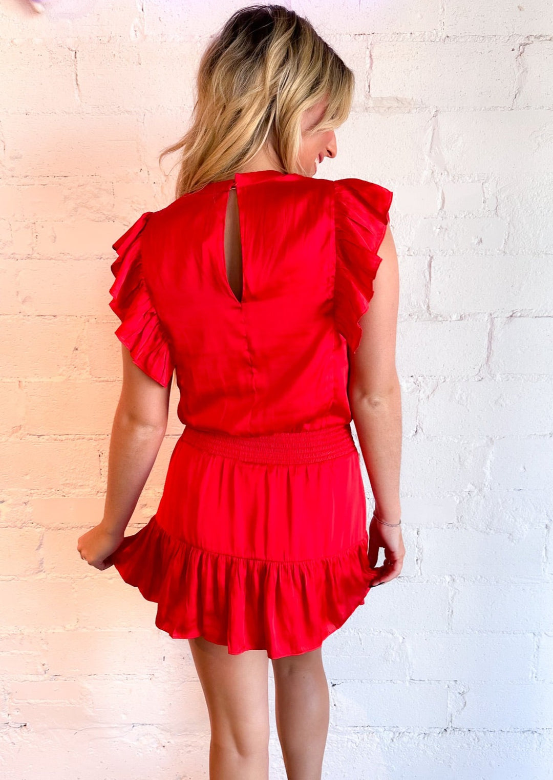 Apple Tree Ruffle Sleeve Romper, romper, Reset By Jane, Adeline, dallas boutique, dallas texas, texas boutique, women's boutique dallas, adeline boutique, dallas boutique, trendy boutique, affordable boutique