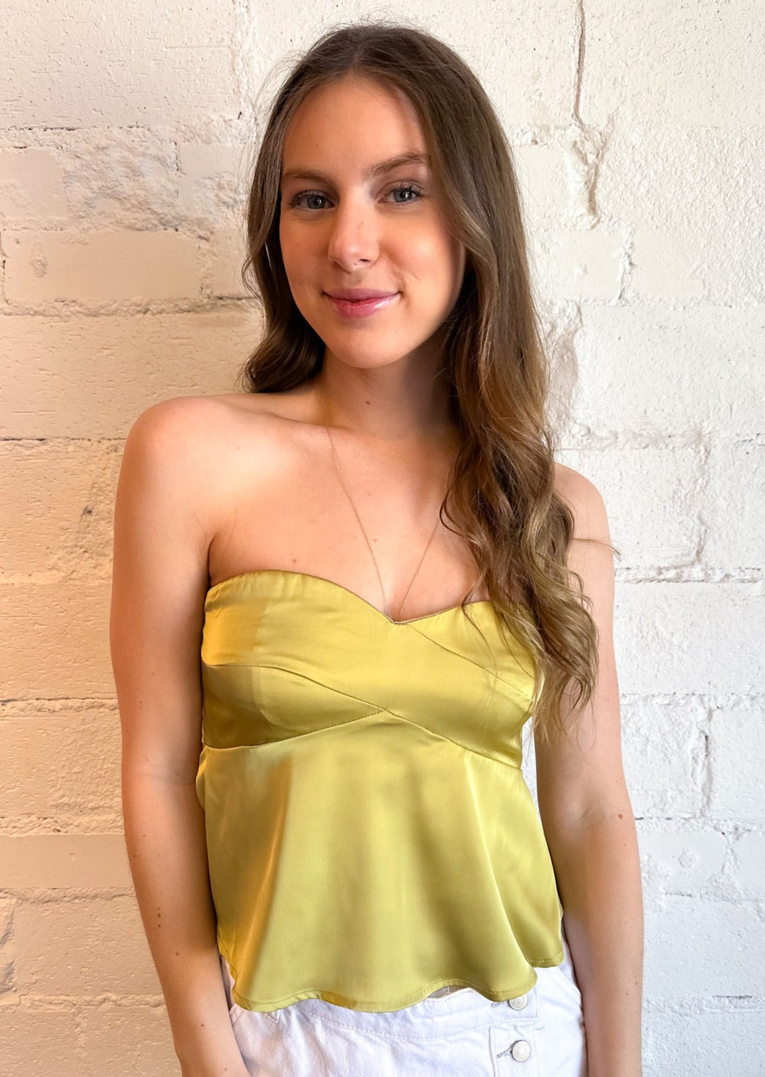 Holland Strapless Satin Top, Tops, Adeline, Adeline, dallas boutique, dallas texas, texas boutique, women's boutique dallas, adeline boutique, dallas boutique, trendy boutique, affordable boutique