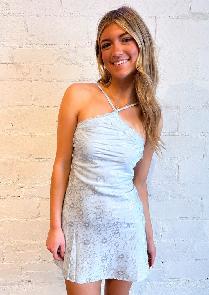 Baby Blues Halter Dress, Dresses, Adeline, Adeline, dallas boutique, dallas texas, texas boutique, women's boutique dallas, adeline boutique, dallas boutique, trendy boutique, affordable boutique