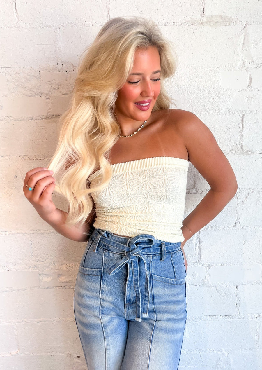 Free People Love Letter Tube Top, Tops, Free People, Adeline, dallas boutique, dallas texas, texas boutique, women's boutique dallas, adeline boutique, dallas boutique, trendy boutique, affordable boutique