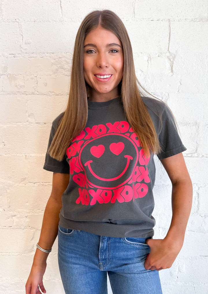 XOXO Heart Eyes Tee, Tops, Adeline, Adeline, dallas boutique, dallas texas, texas boutique, women's boutique dallas, adeline boutique, dallas boutique, trendy boutique, affordable boutique