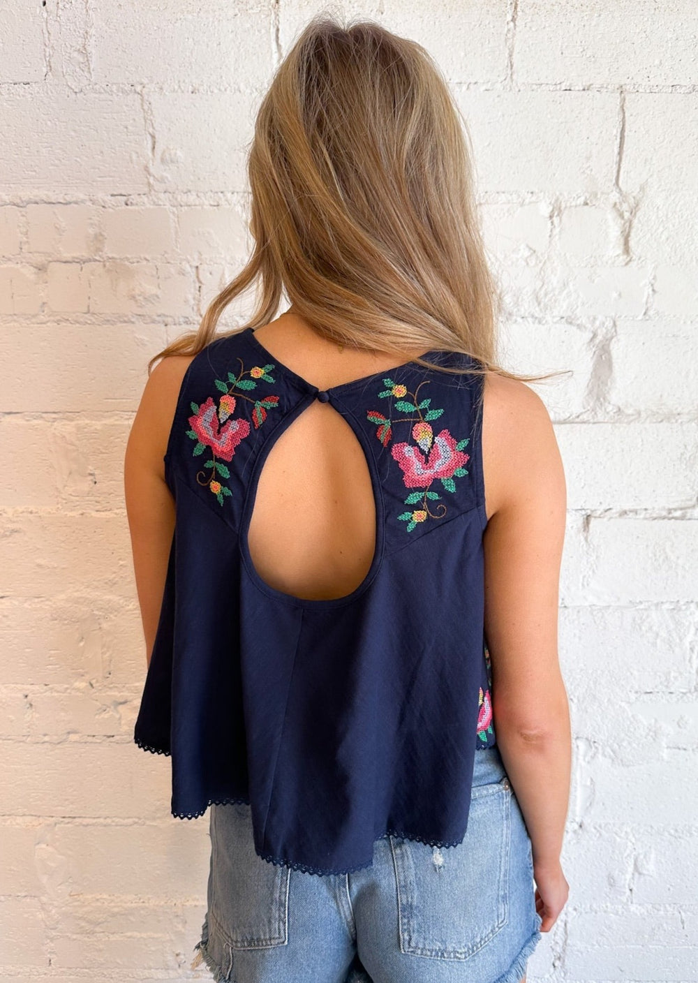 Free People Fun & Flirty Embroidered Top, Tops, Free People, Adeline, dallas boutique, dallas texas, texas boutique, women's boutique dallas, adeline boutique, dallas boutique, trendy boutique, affordable boutique