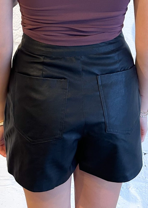 Zipped Up Leather Skort, Skirts, Adeline, Adeline, dallas boutique, dallas texas, texas boutique, women's boutique dallas, adeline boutique, dallas boutique, trendy boutique, affordable boutique