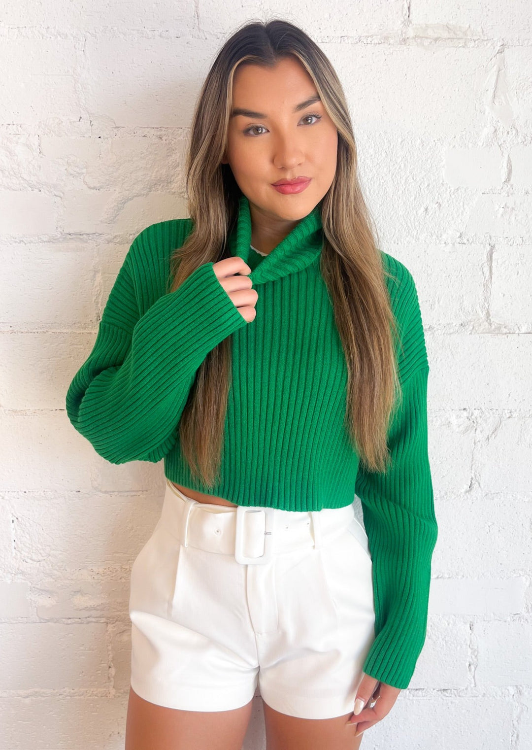 Toasty Babe Turtleneck Crop Sweater, Tops, Adeline, Adeline, dallas boutique, dallas texas, texas boutique, women's boutique dallas, adeline boutique, dallas boutique, trendy boutique, affordable boutique