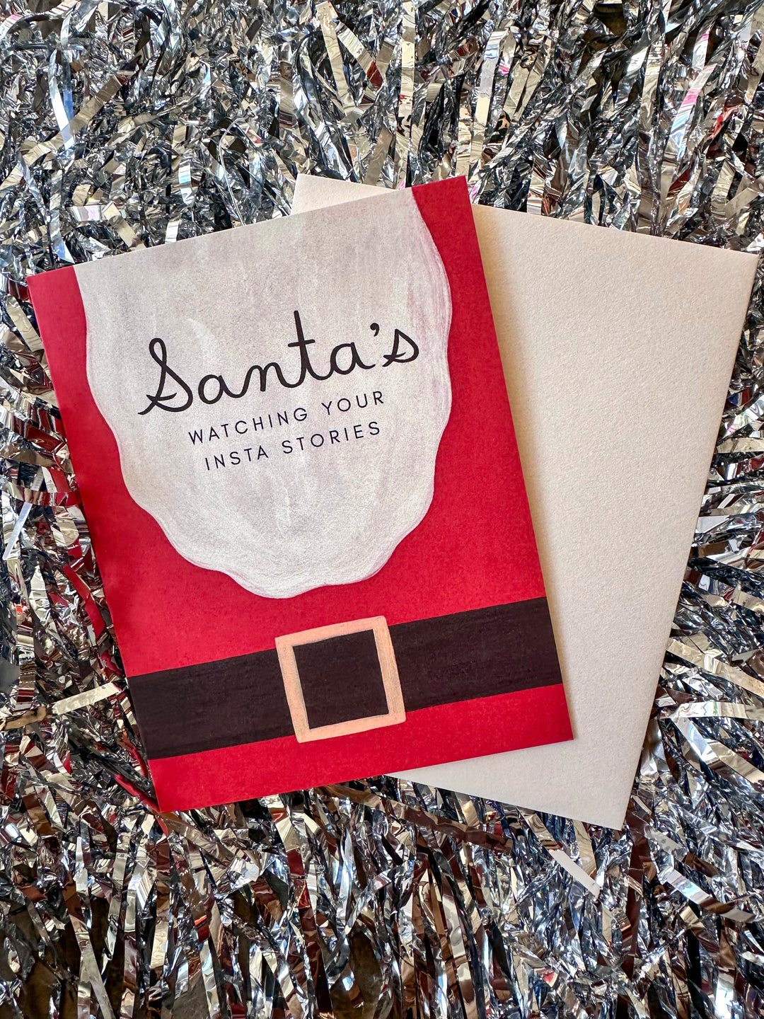 Santa's Watching Greeting Card, Unclassified, Adeline, Adeline, dallas boutique, dallas texas, texas boutique, women's boutique dallas, adeline boutique, dallas boutique, trendy boutique, affordable boutique