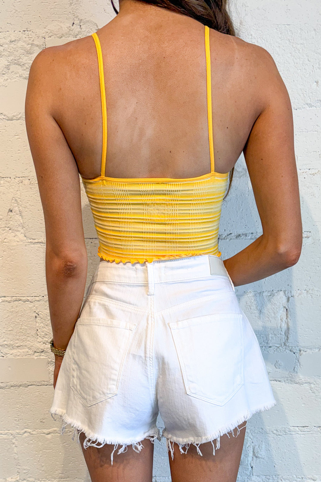 yellow tank, free people, free people top, top, tops, boutique, dallas boutique