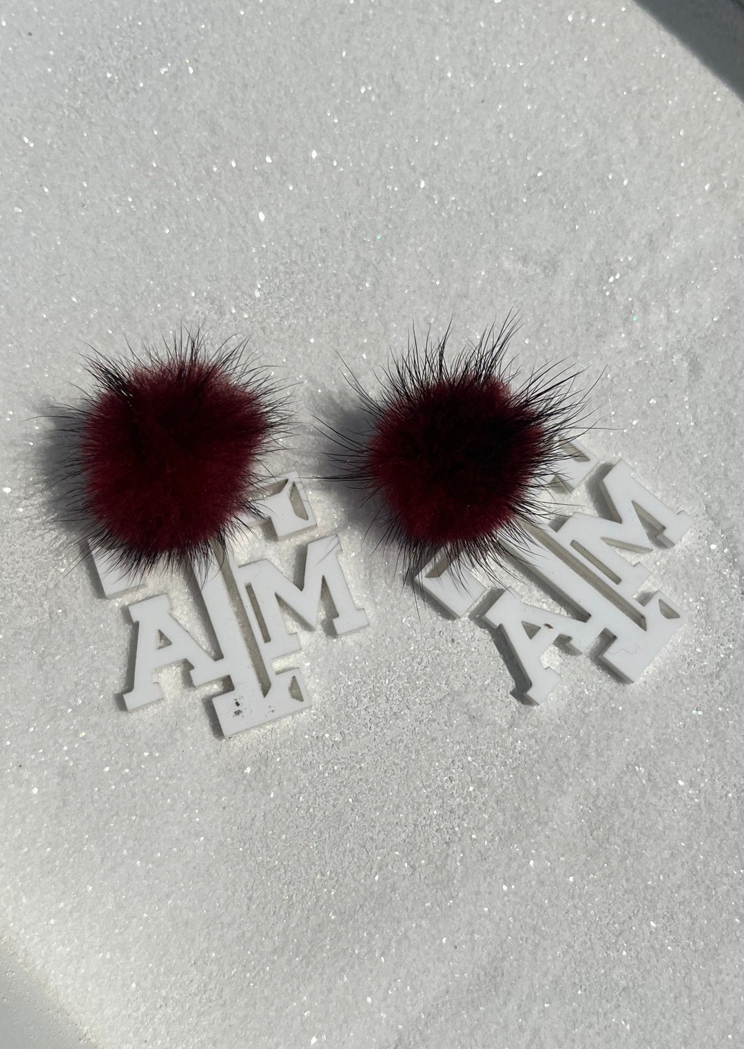 A&M Pom Pom Earrings, Jewelry, Adeline, Adeline, dallas boutique, dallas texas, texas boutique, women's boutique dallas, adeline boutique, dallas boutique, trendy boutique, affordable boutique
