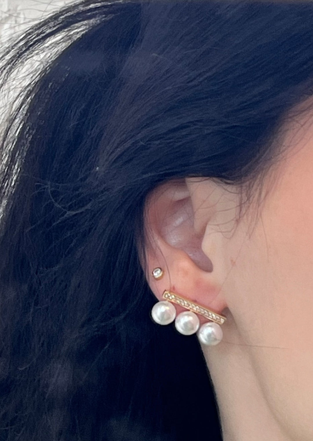 Triple Pearl Earring, Jewelry, Adeline, Adeline, dallas boutique, dallas texas, texas boutique, women's boutique dallas, adeline boutique, dallas boutique, trendy boutique, affordable boutique