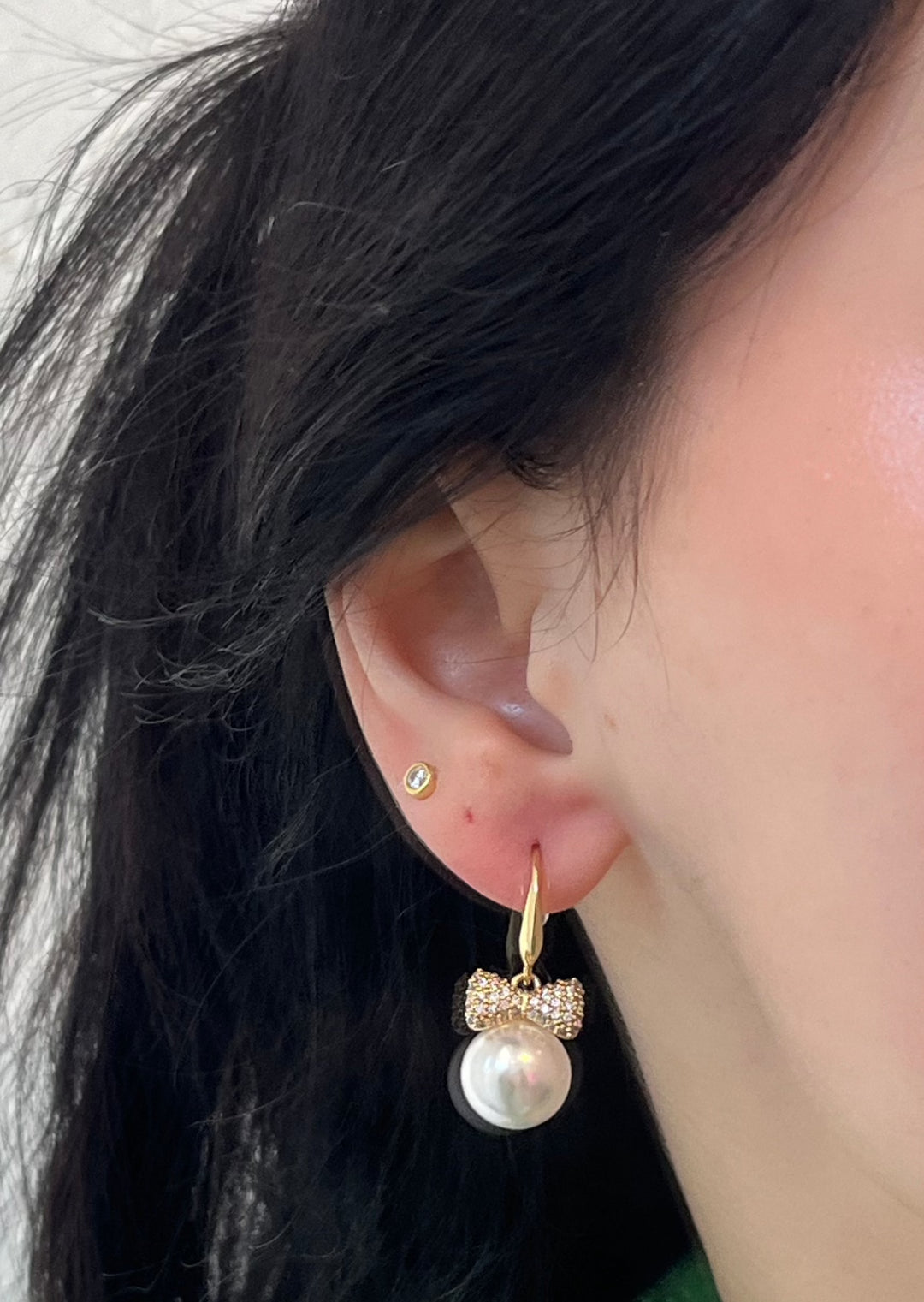 Annabelle Pearl & Bow Earring, Jewelry, Adeline, Adeline, dallas boutique, dallas texas, texas boutique, women's boutique dallas, adeline boutique, dallas boutique, trendy boutique, affordable boutique