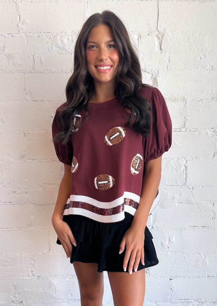 Touchdown Time Gameday Top, Tops, Adeline, Adeline, dallas boutique, dallas texas, texas boutique, women's boutique dallas, adeline boutique, dallas boutique, trendy boutique, affordable boutique