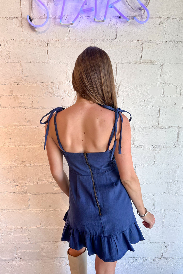 Country Darling Ruffle Hem Dress, Dresses, Day + Moon, Adeline, dallas boutique, dallas texas, texas boutique, women's boutique dallas, adeline boutique, dallas boutique, trendy boutique, affordable boutique