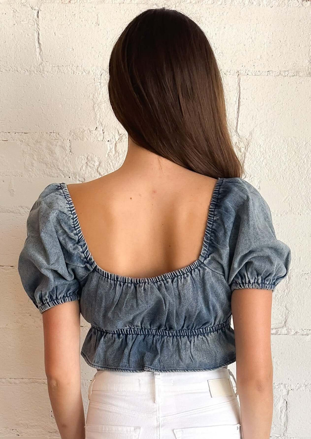 Dreaming of Denim Top, Tops, Adeline, Adeline, dallas boutique, dallas texas, texas boutique, women's boutique dallas, adeline boutique, dallas boutique, trendy boutique, affordable boutique