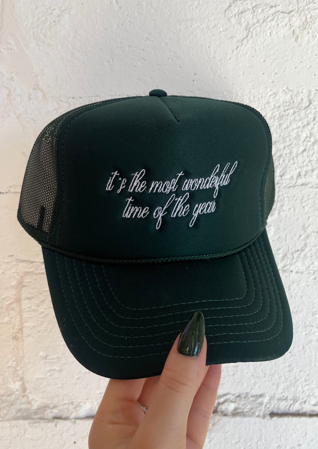 It's The Most Wonderful Time Of The Year Trucker Hat, Hat, Adeline, Adeline, dallas boutique, dallas texas, texas boutique, women's boutique dallas, adeline boutique, dallas boutique, trendy boutique, affordable boutique