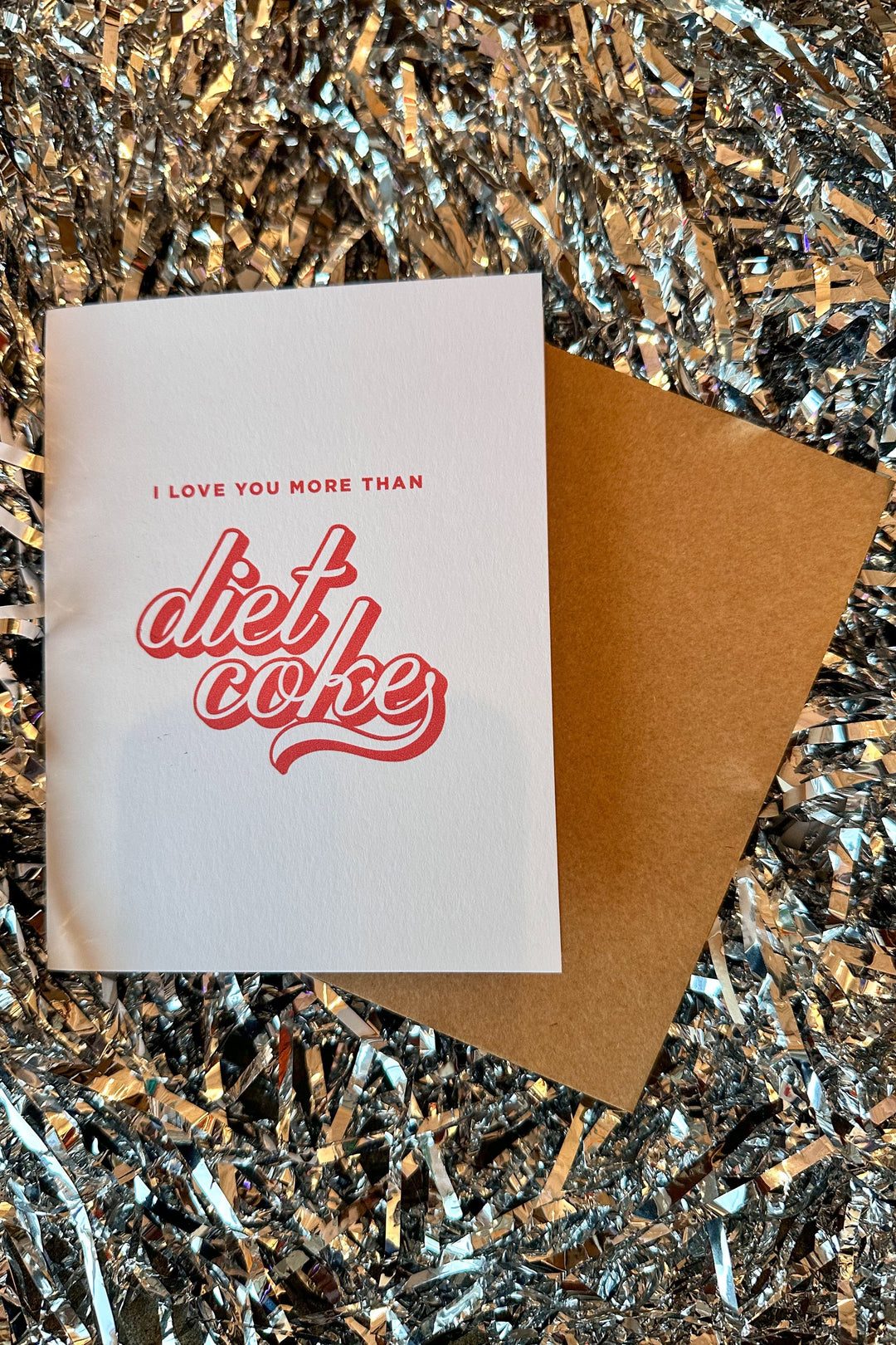 I love You More Than Diet Coke, Greeting Card, Adeline Boutique 