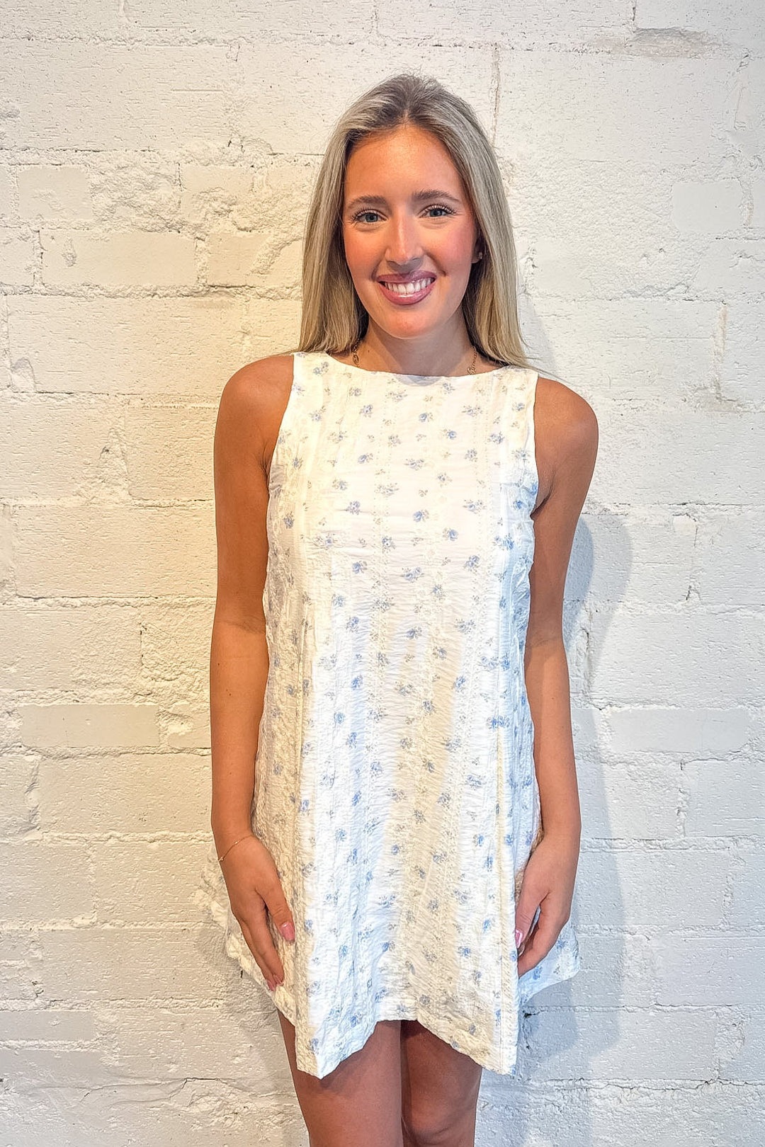 Into the Garden Mini Dress, White Floral Dress, Spring and Summer Dresses, Spring Dress, Adeline Boutique, Dallas Boutique, Boutique Dresses, Mini Dress