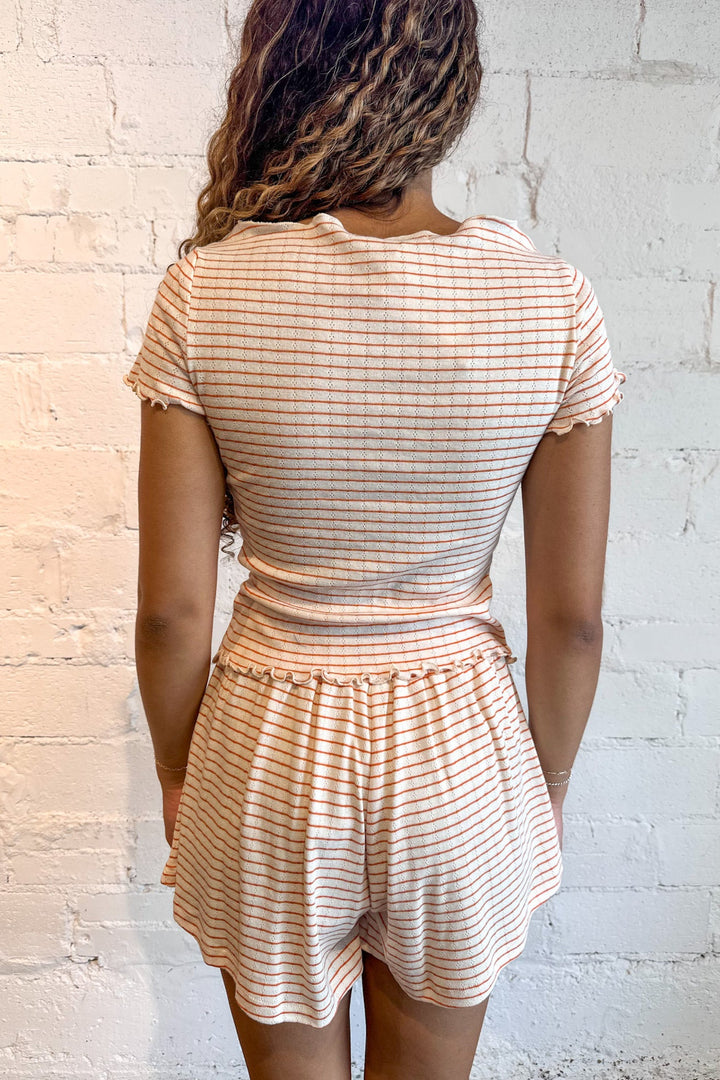 Iris Striped Smocked Short, Shorts, Two Piece Set, Matching Set, Adeline Boutique, Dallas Boutique, Lounge Set