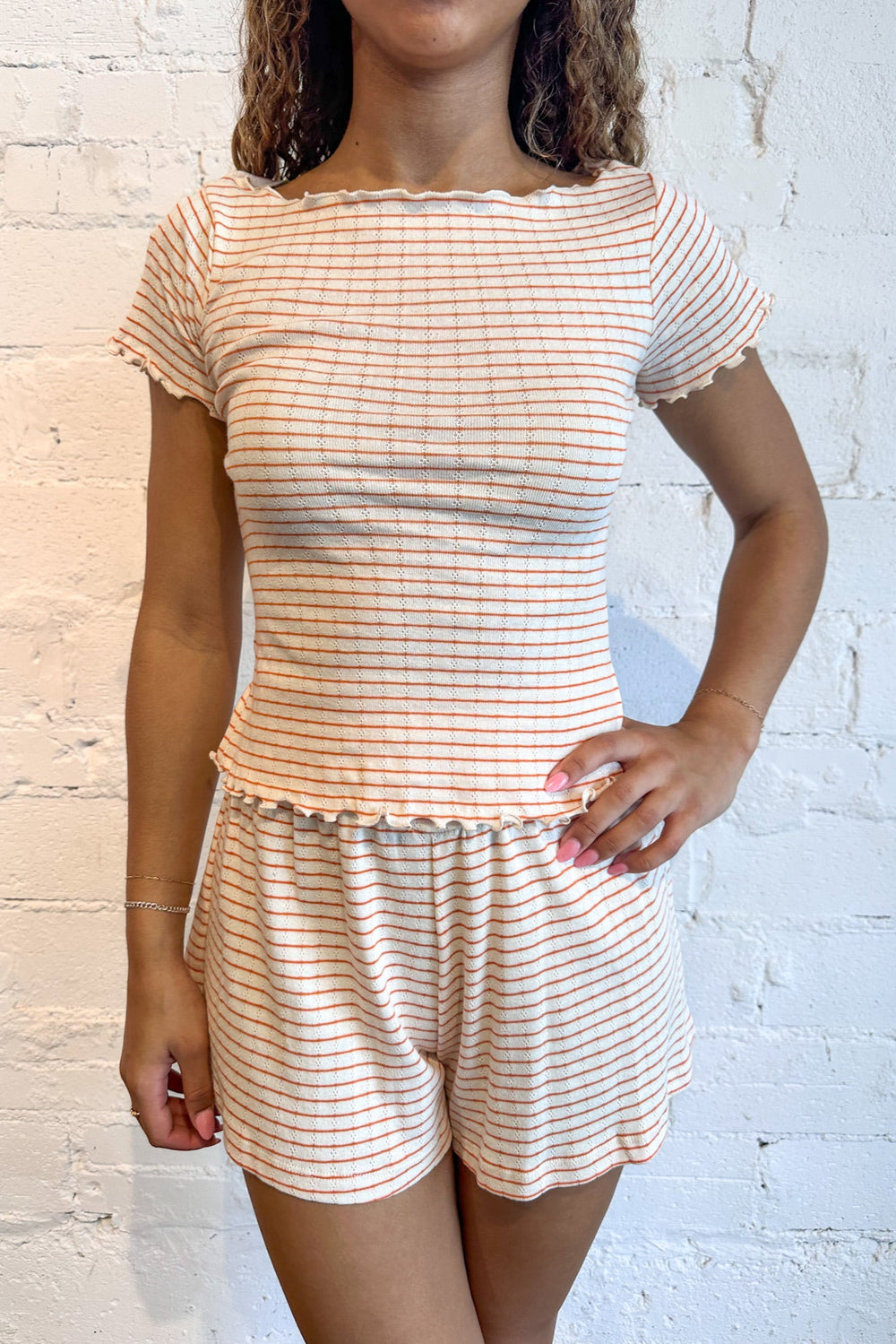 Iris Striped Smocked Short, Shorts, Two Piece Set, Matching Set, Adeline Boutique, Dallas Boutique, Lounge Set