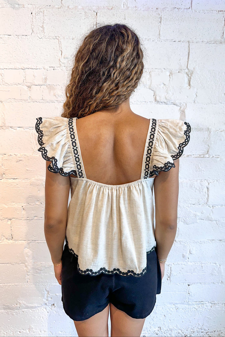 Meadow Stitch Top, Tops, Summer Tops, Lace Top, Adeline Boutique, Dallas Boutique, Boutiques 