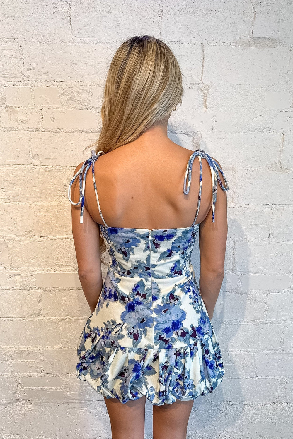 Kyra Blue Floral Mini Dress, Floral Dress, Spring and Summer Dresses, Rush Dress, Easter Dress, Floral Mini Dress, Adeline Boutique, Dallas Boutique, Boutique Dresses