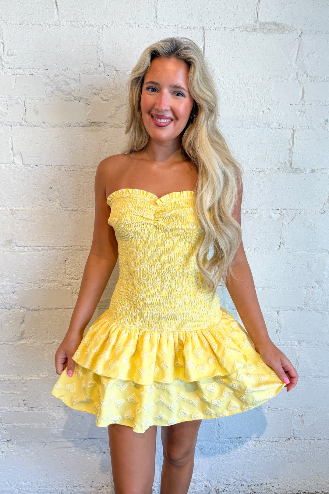 Lemonade Twist Mini Dress, Summer Styles, Summer Dresses, Baylor Styles, Adeline Boutique, Dallas Boutique, Yellow Dress