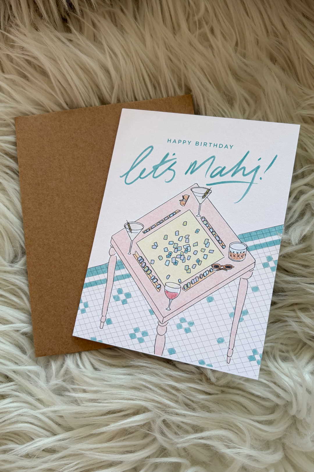 Let's Mahj Birthday Card, adeline boutique, dallas boutique, boutique