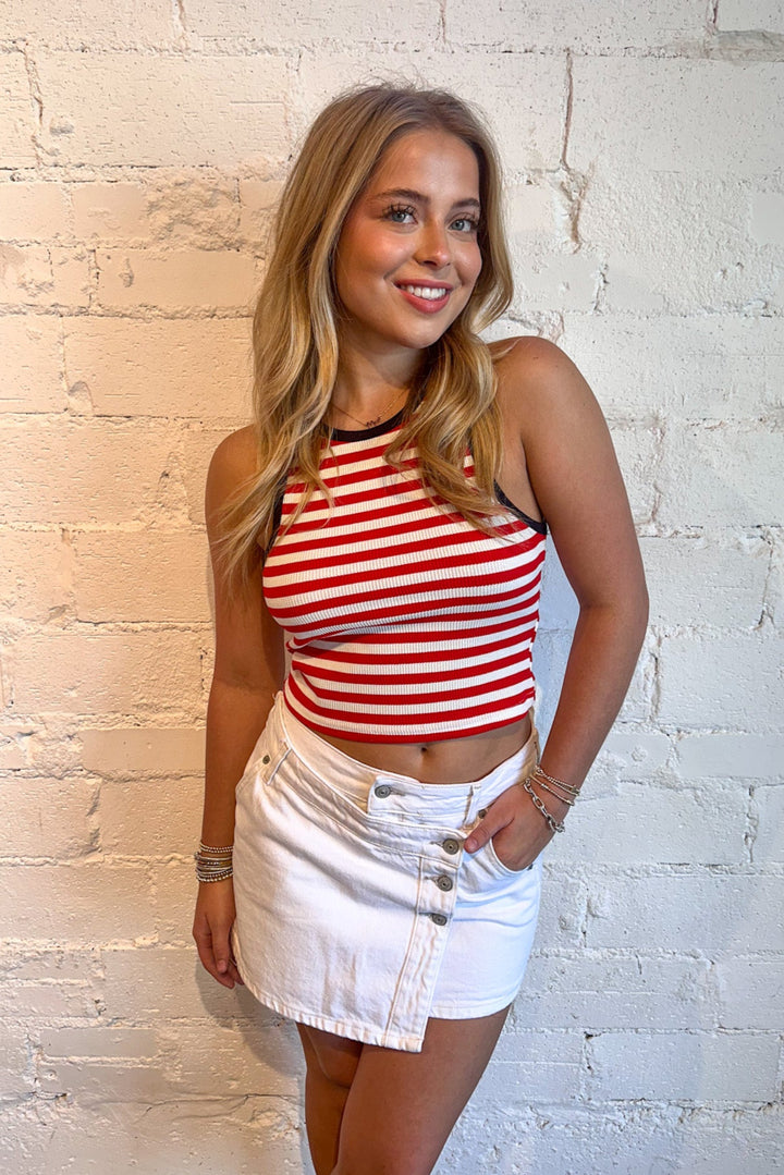 Liberty Lines Tank, Tank Top, 4th of July, Summer Styles, Tops, Adeline Boutique, Dallas Boutique, Boutiques, Crop Top