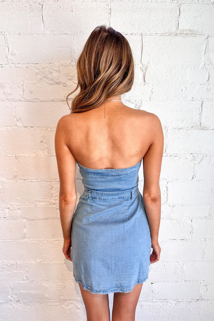 Sunkist Cowgirl Denim Dress, Denim Dress, Dresses, Adeline Boutique, Dallas Boutique