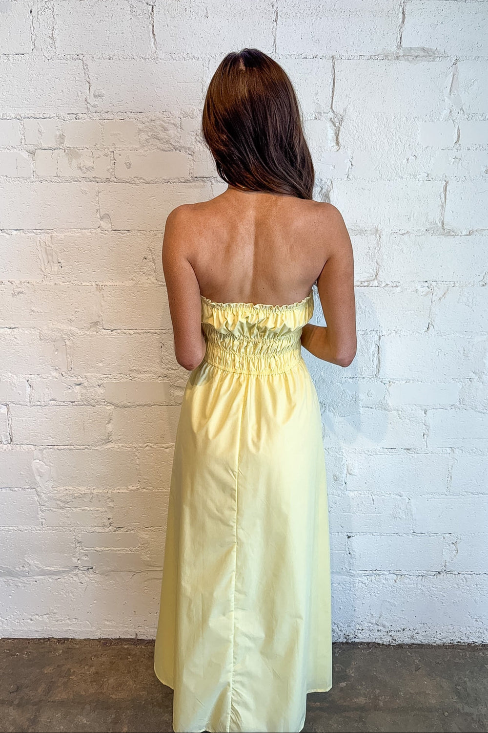 Lilly Maxi Dress, Strapless Maxi Dress, Spring and Summer Maxi Dresses, Wedding Guest Dress, Maxi, Yellow Dress, Vacation Dresses, Adeline Boutique, Dallas Boutique