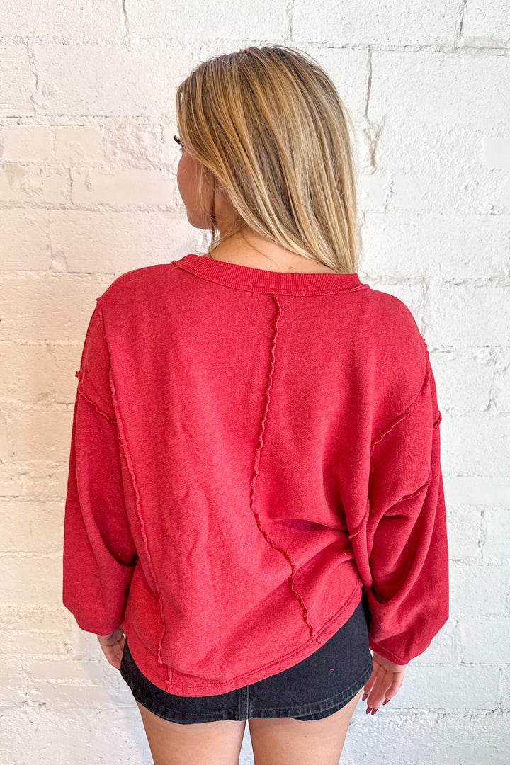 Livy Seamed Pullover, Pullover Sweatshirt, Sweatshirt, Crewneck, Sweaters, Adeline Boutique, Dallas Boutique, Tops, Women's Boutique