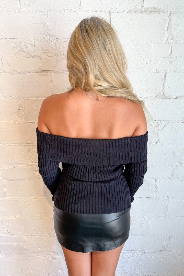 Lola Off the Shoulder Sweater, Off the Shoulder Sweater, Sweater, Fall and Winter Styles, Tops, Going Out Tops, Adeline Boutique, Dallas Boutique