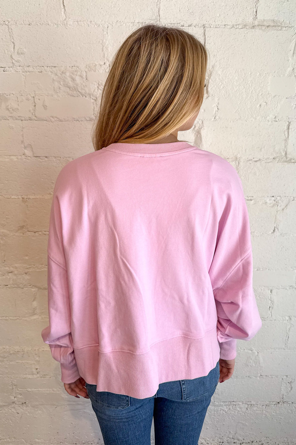 Long Sleeve Round Neck Sweatshirt, Sweatshirt, Crewneck, Tops, Long Sleeve Tops, Adeline Boutique, Dallas Boutique, Women's Tops