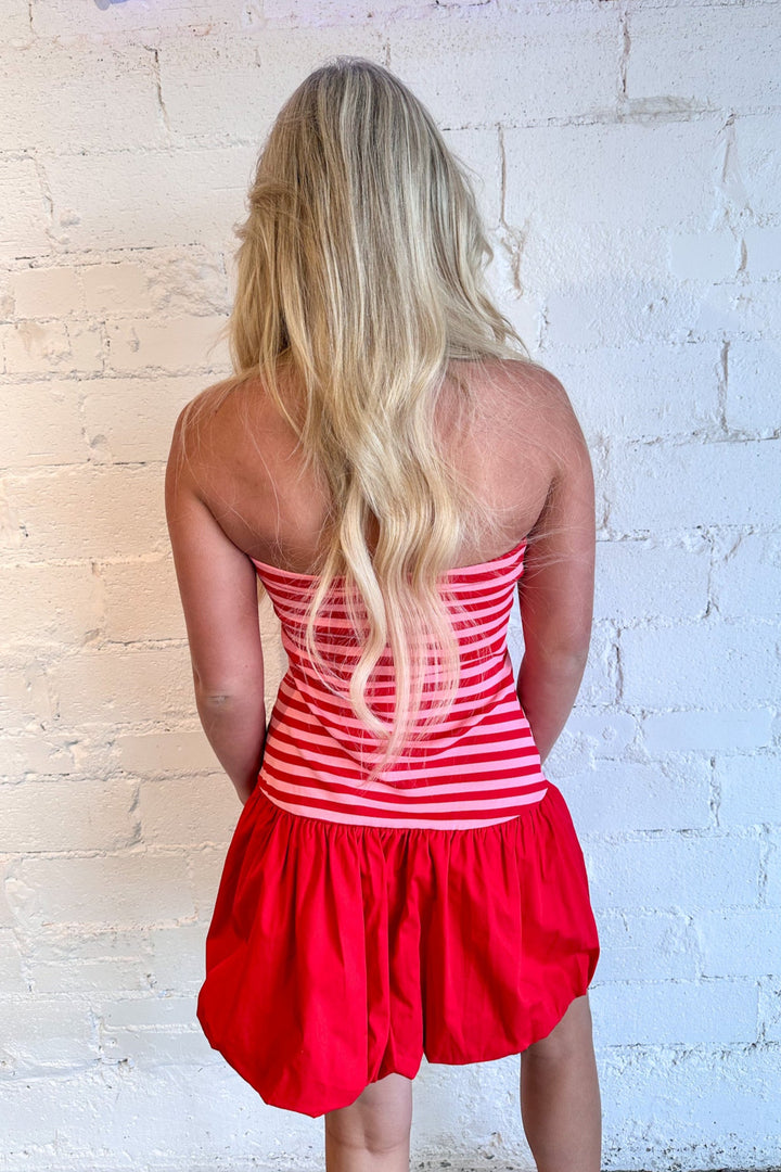 Love Bug Strapless Dress, Dresses and Rompers, Strapless Dress, Adeline Boutique Valentines Dress