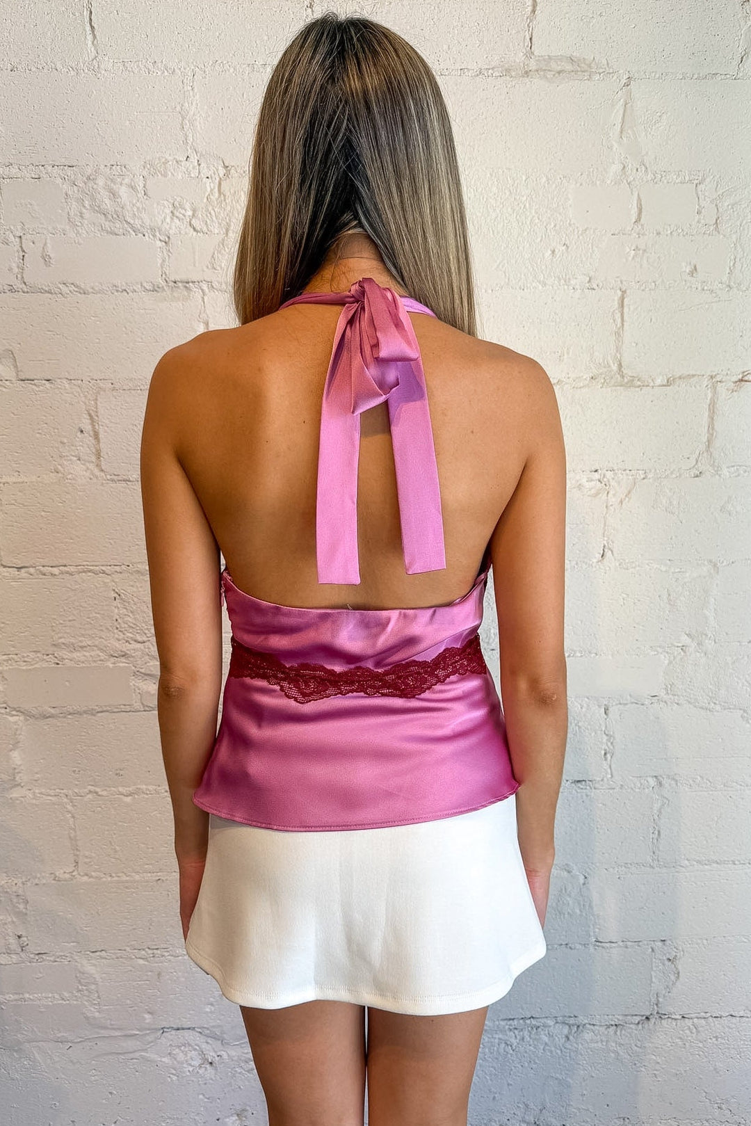 going out lace pink top, boutique, dallas boutique