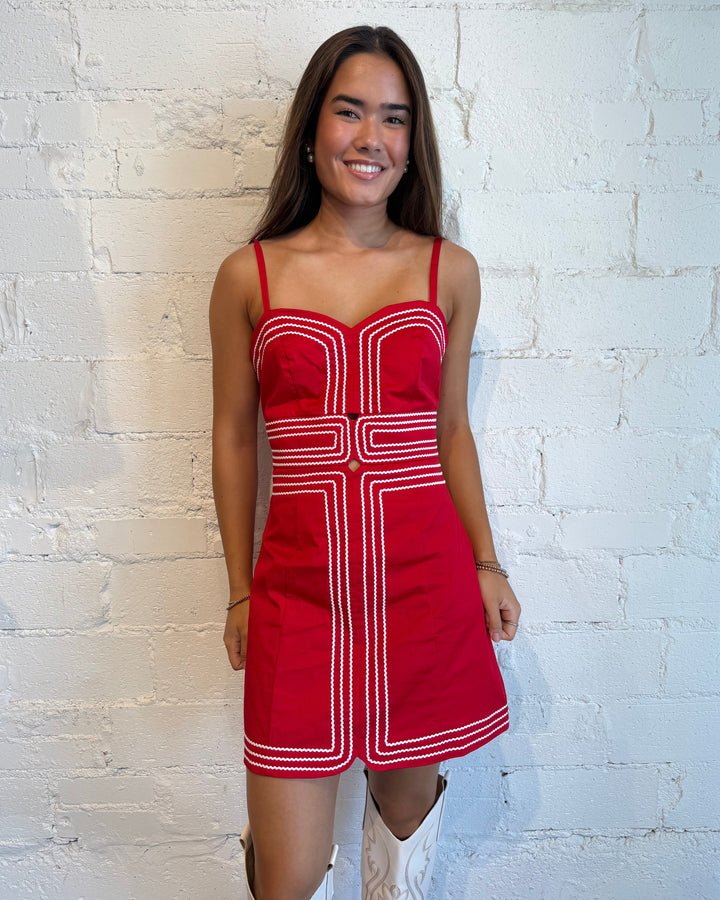red gameday dress, red dress, game day dress, gameday dress 