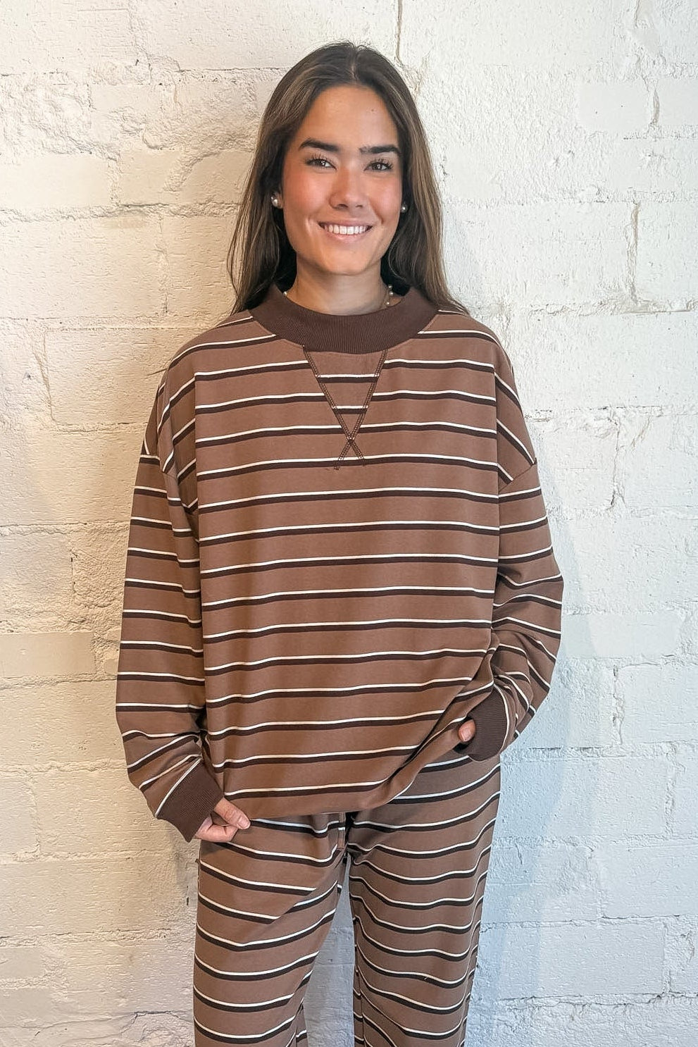 Stripe Mockneck, Malibu Morning Mock Neck, Set